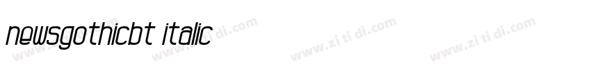newsgothicbt italic字体转换